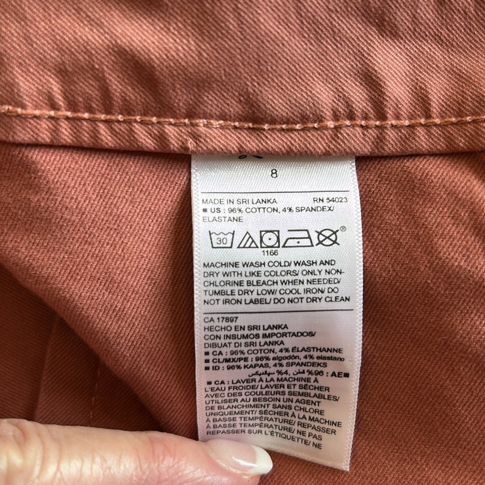 Old Navy Mid-Rise Pixie Chino Side-Stripe Utility Ankle Pants sz8 - Picture 8 of 10